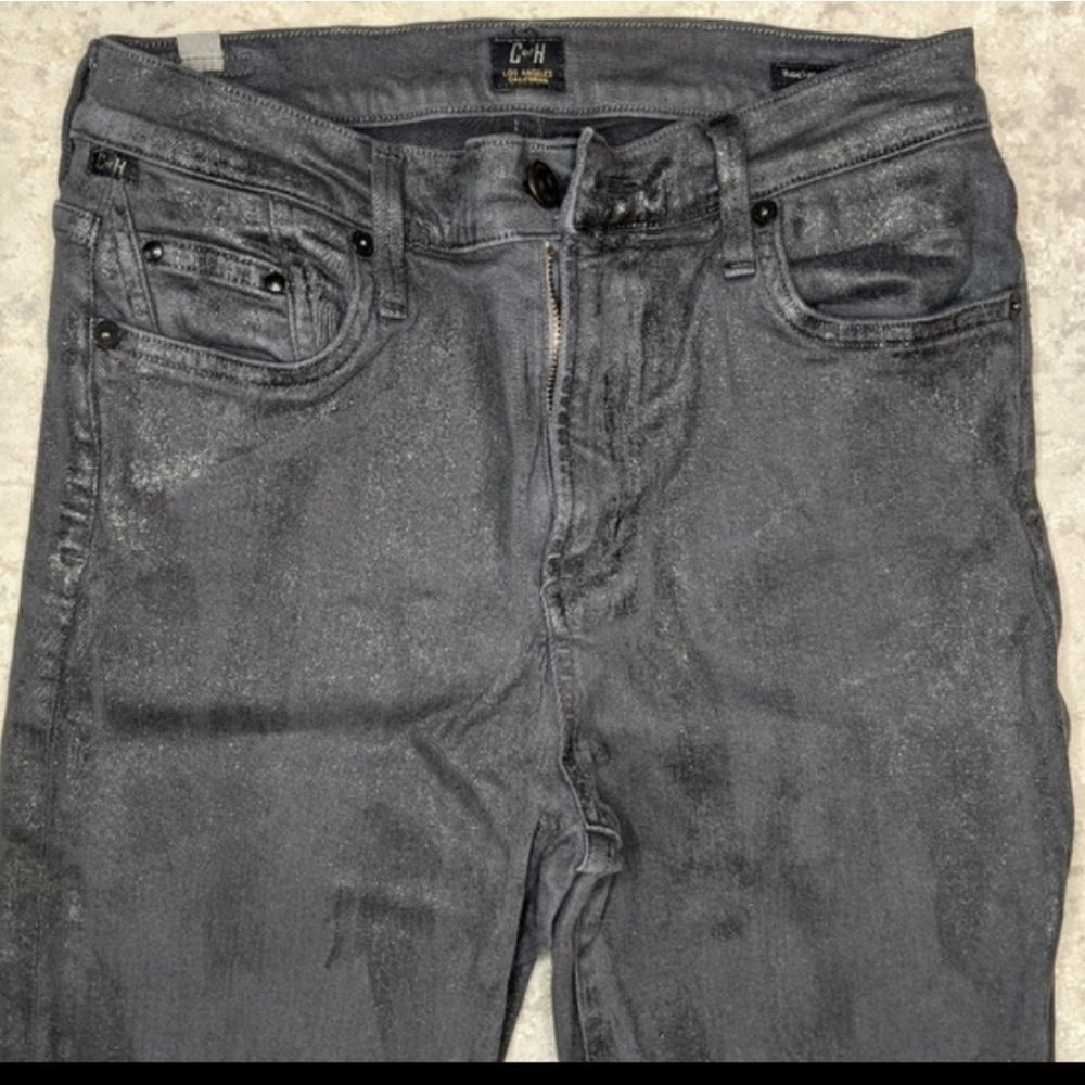 Citizens of Humanity Rocket jeans: Shimmery gray high-rise skinny jeans